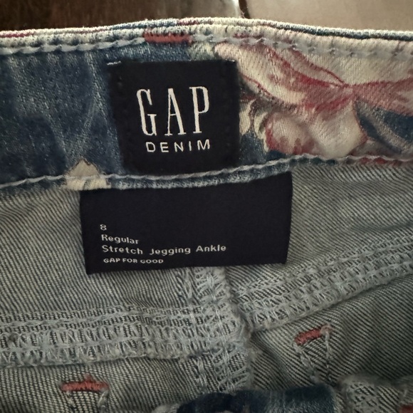 Girls Floral Jeans - GAP - 8 Regular - Picture 4 of 4